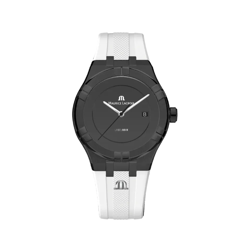 Label Noir Aikon Automatic 42MM klokke hvit gummirem