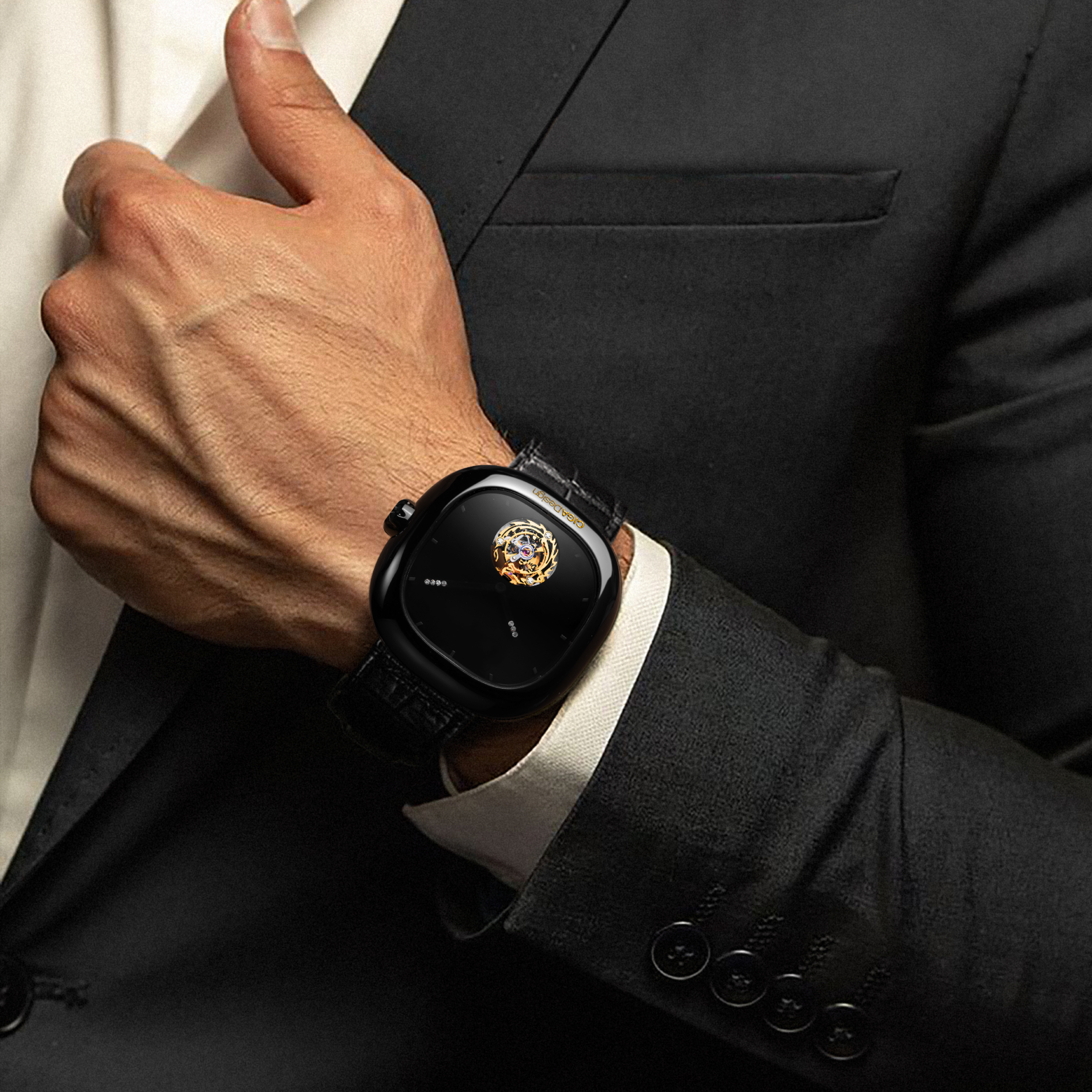 CIGA Design Zodiac Dragon tourbillon klokke super black