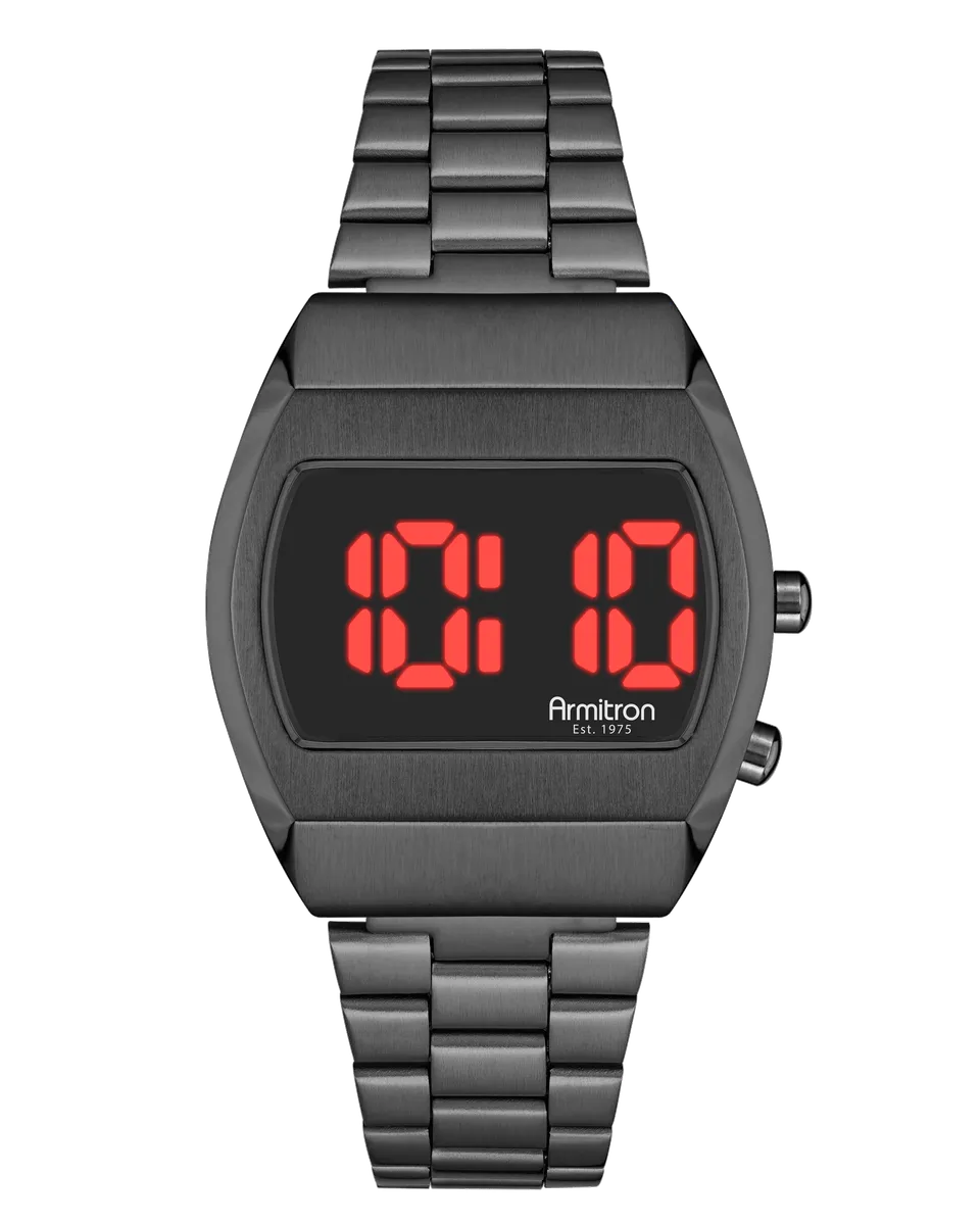 Armitron Griffy 37mm retroklokke svart/rød LED