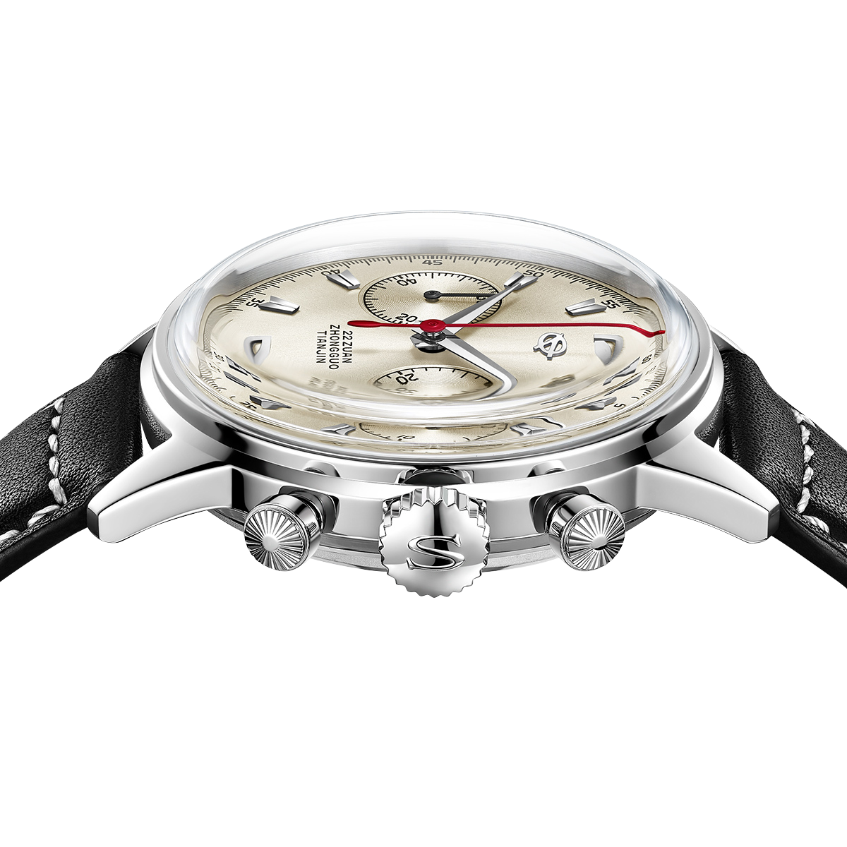 Sea-gull 1963 D304 kronograf beige 40 mm Sky Voyage