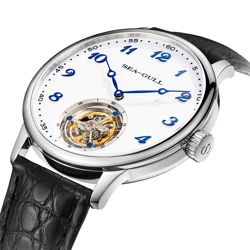 Sea-gull Artisan Heritage 818.13.8809 tourbillonklokke hvit