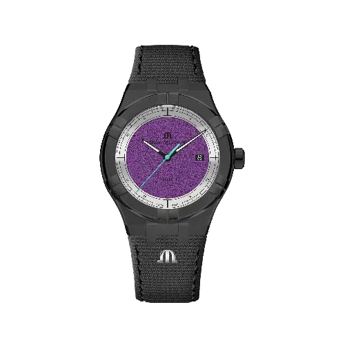 Label Noir Aikon Automatic 42MM klokke lilla tekstilrem
