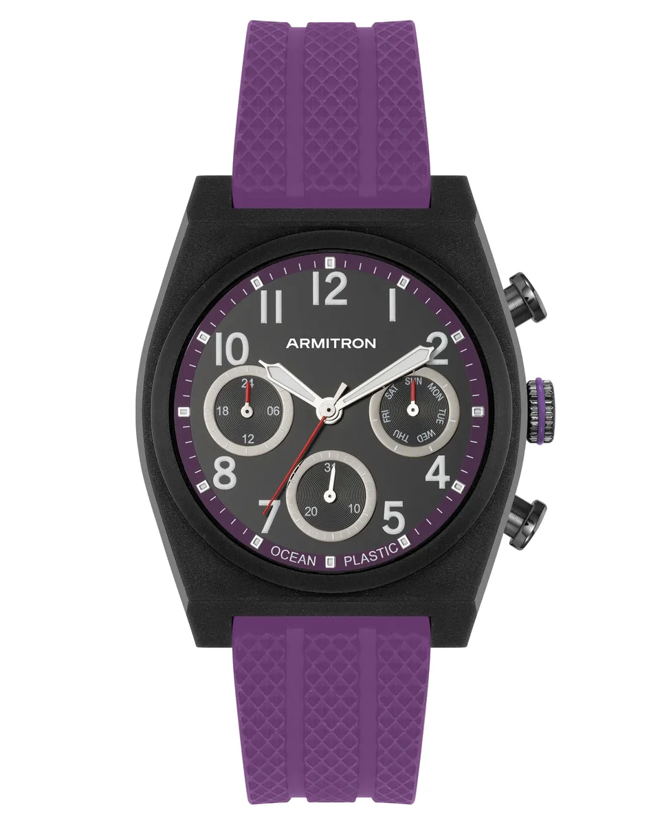 Armitron Wave 40mm klokke lilla resirkulert plast