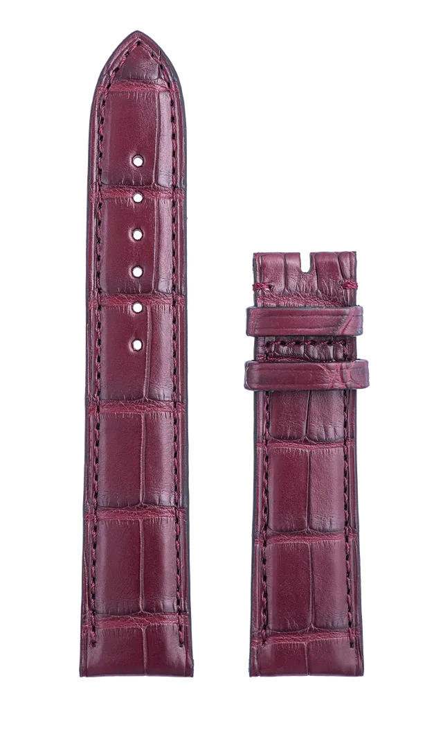 Speake-Marin Piccadilly klokkerem burgunder alligator