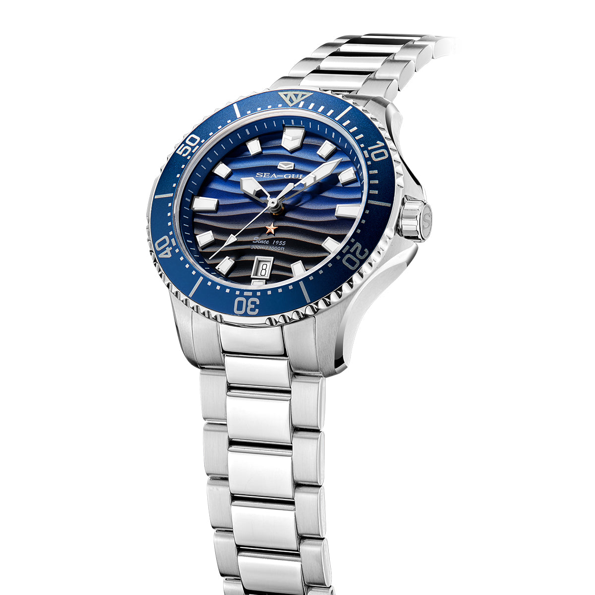 Sea-gull Ocean Pro 816.32.1218 dykkerklokke blå 41mm 300m