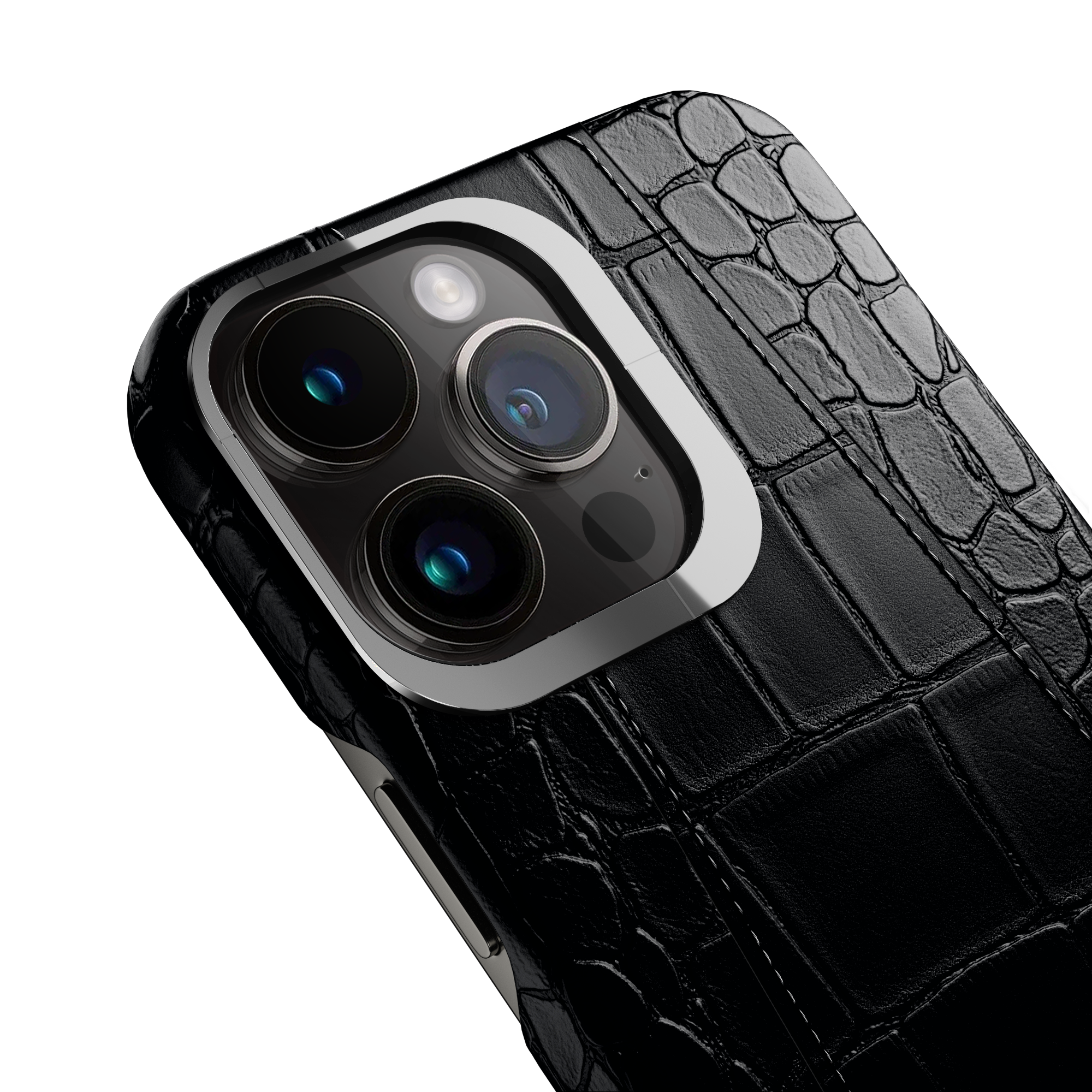 Label Noir Alligator iPhone 14 Pro deksel svart skinn