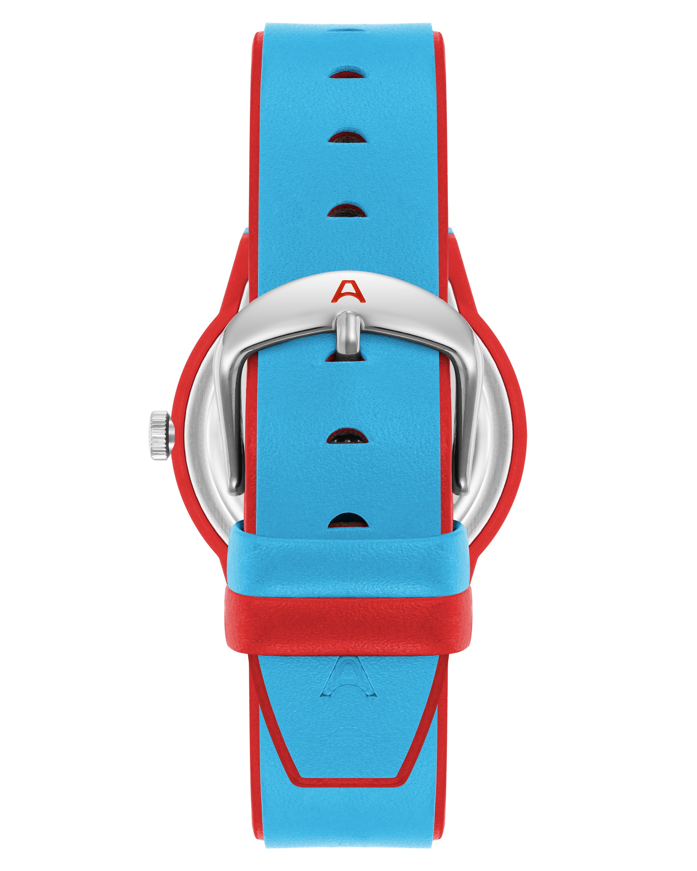 Armitron A-Watch klokke 35,5 mm lyseblå rød analog