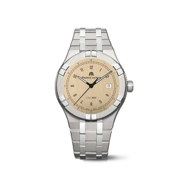 Label Noir Aikon Automatic 42MM klokke krem titan