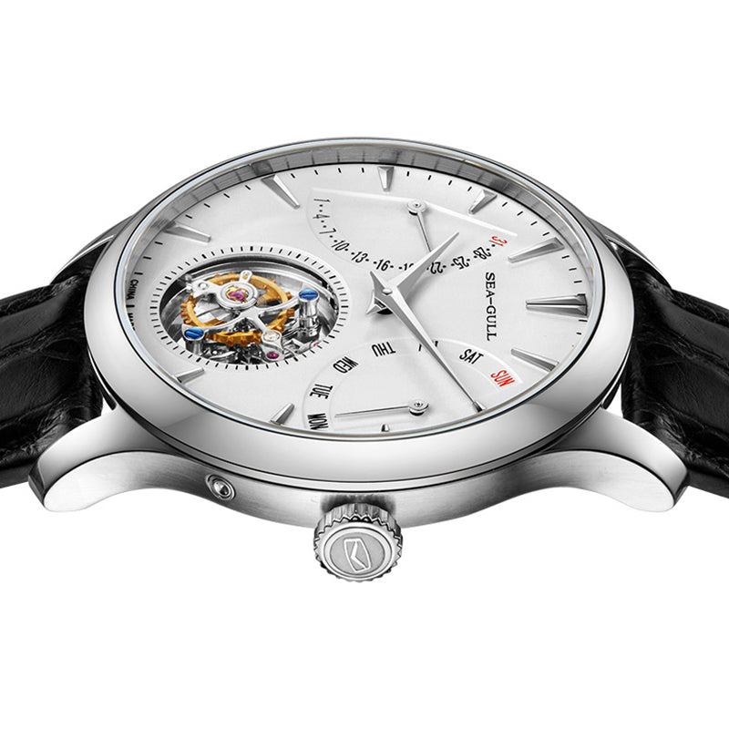 Sea-gull Artisan Heritage 818.12.8826 herreklokke hvit tourbillon