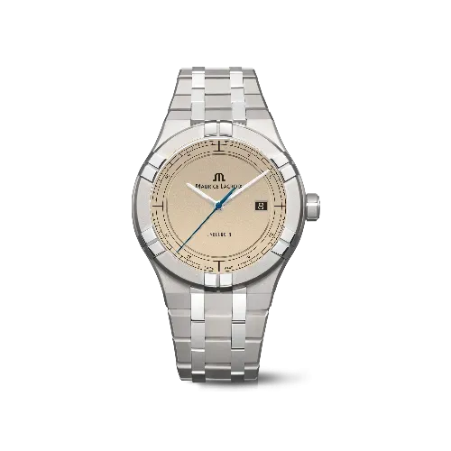 Label Noir Aikon Automatic 42MM klokke titan krem skive