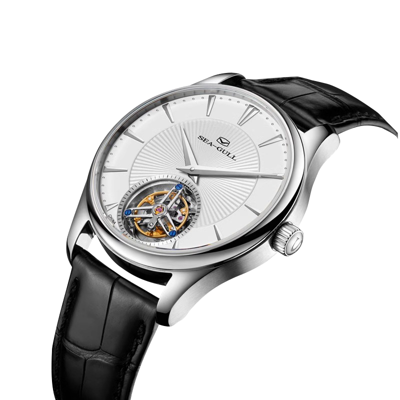 Sea-gull 818.12.8825 tourbillon herreklokke hvit 41 mm
