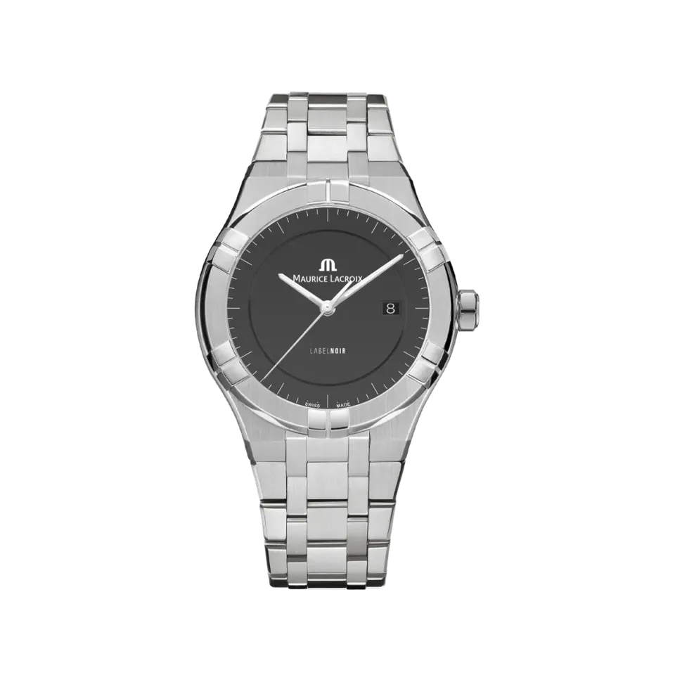 Label Noir Aikon Automatic 42MM klokke svart stållenke