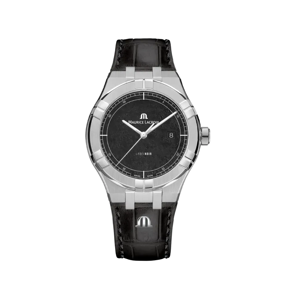 Label Noir Aikon Automatic 42MM klokke svart laser skinnrem