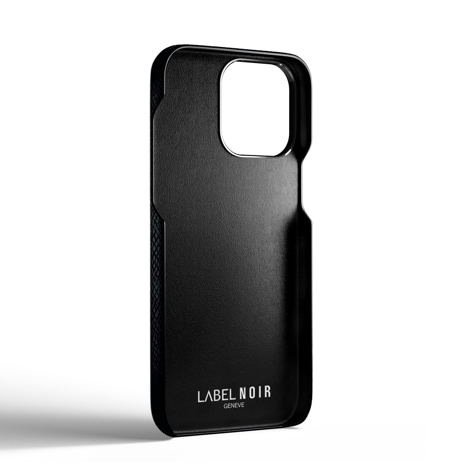 Label Noir iPhone 13 Pro quilted deksel svart kalveskinn