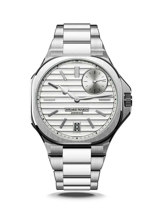 Speake-Marin Ripples Infinity Date klokke stål sølv