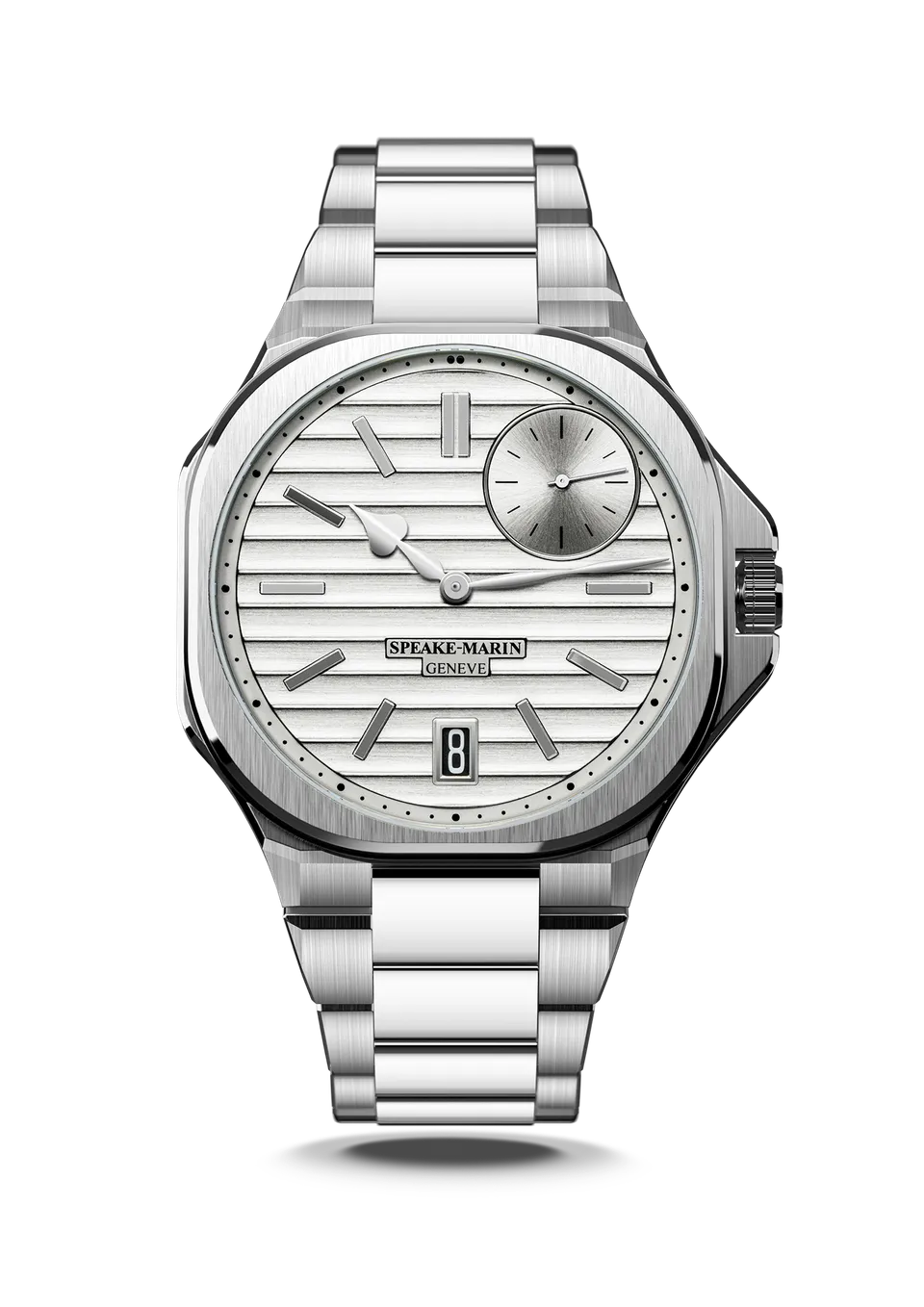 Speake-Marin Ripples Infinity Date klokke stål sølv