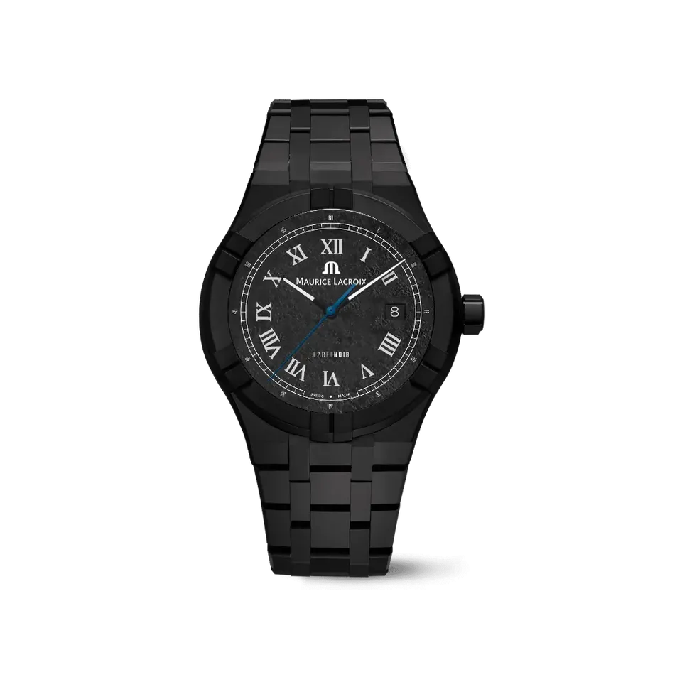 Label Noir Aikon Automatic 42MM klokke svart romertall blå
