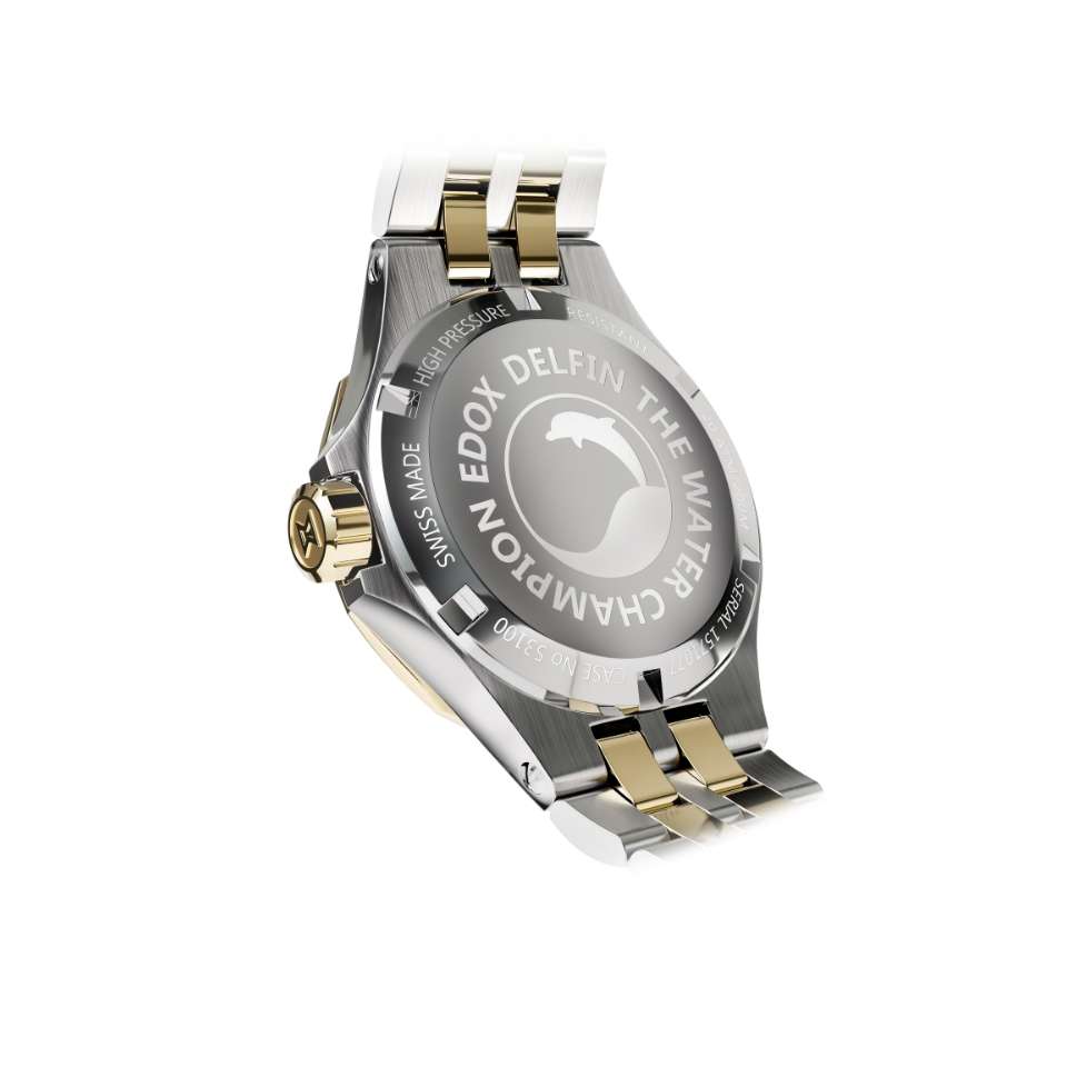 Edox Date Lady dameklokke stål med dato