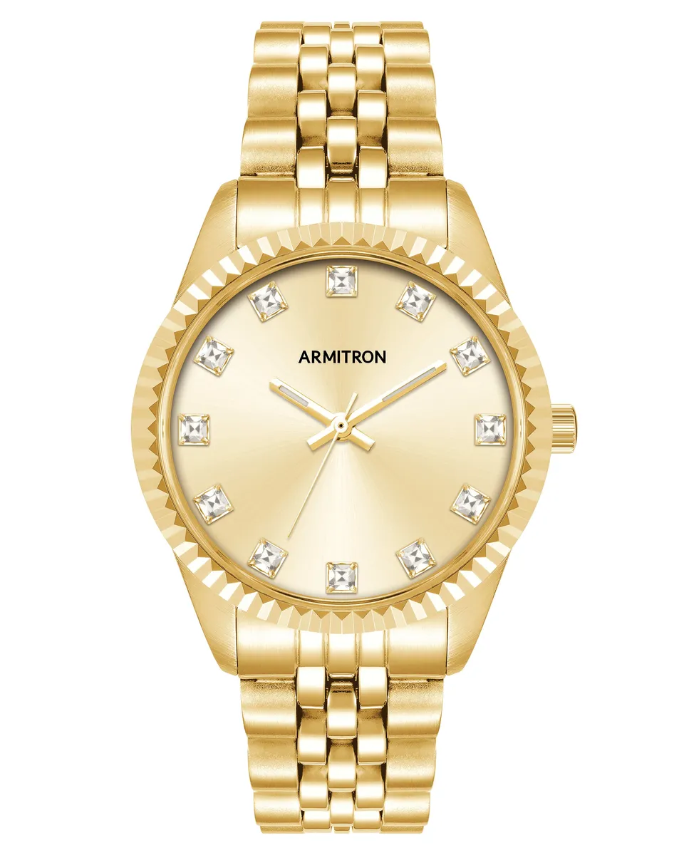 Armitron Constance dameklokke gull 36mm champagne