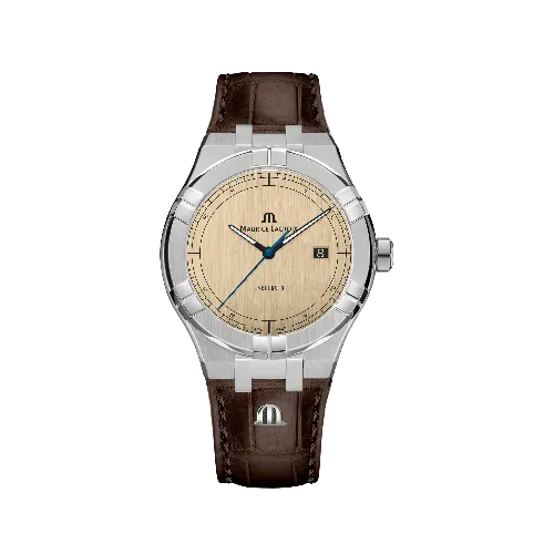 Label Noir Aikon Automatic 42MM klokke stål svart brun rem
