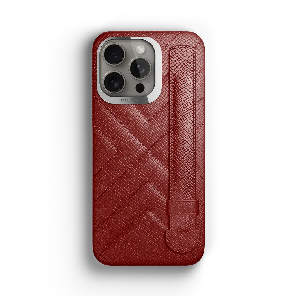 Label Noir Quilted iPhone 15 Pro Max deksel svart lær