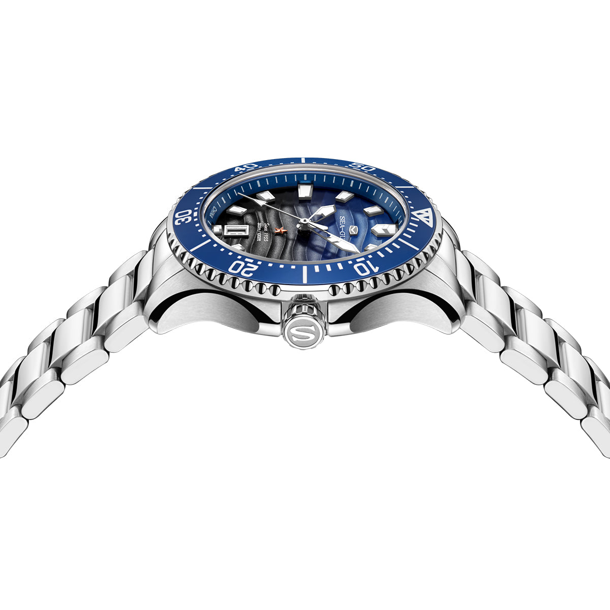 Sea-gull Ocean Pro 816.32.1218 dykkerklokke blå 41mm 300m