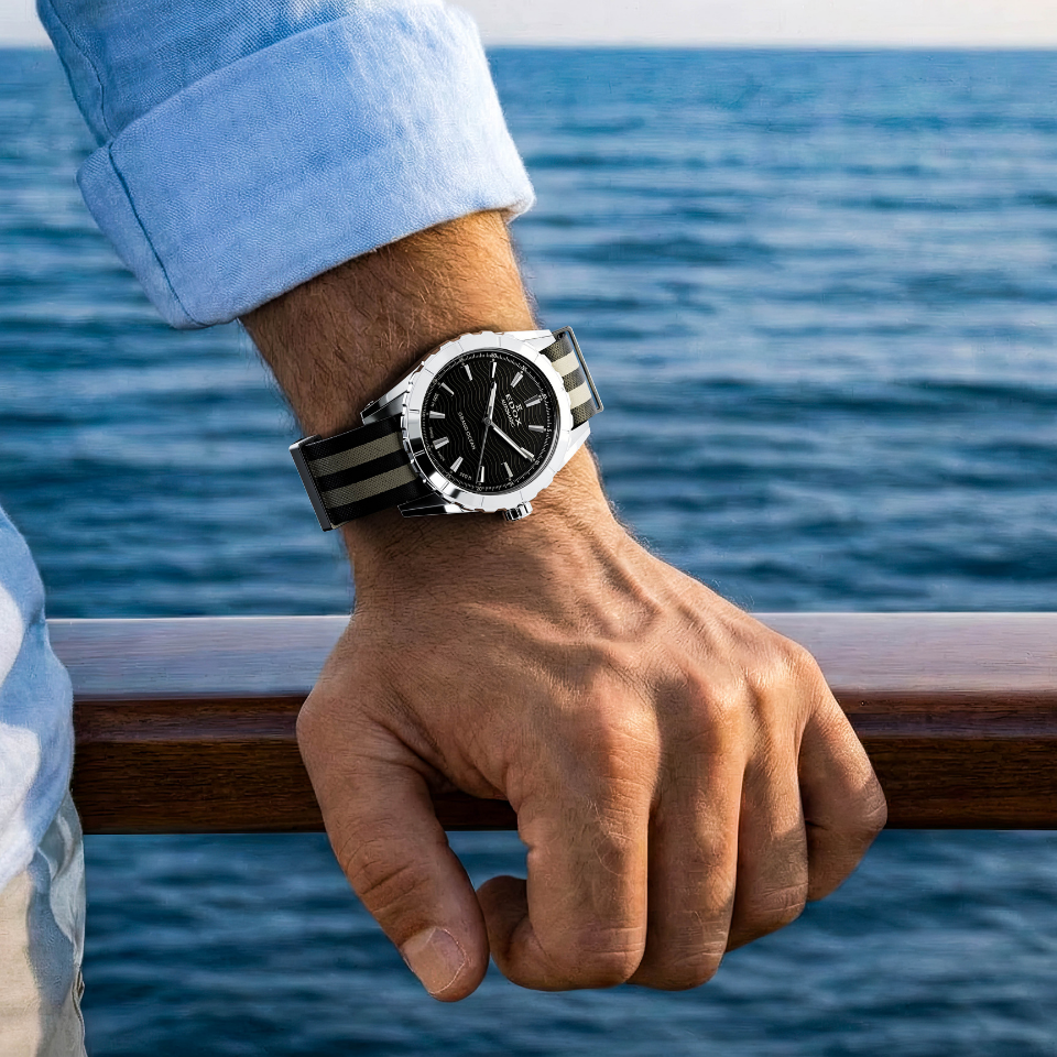 Edox Automatic herreklokke stål klassisk