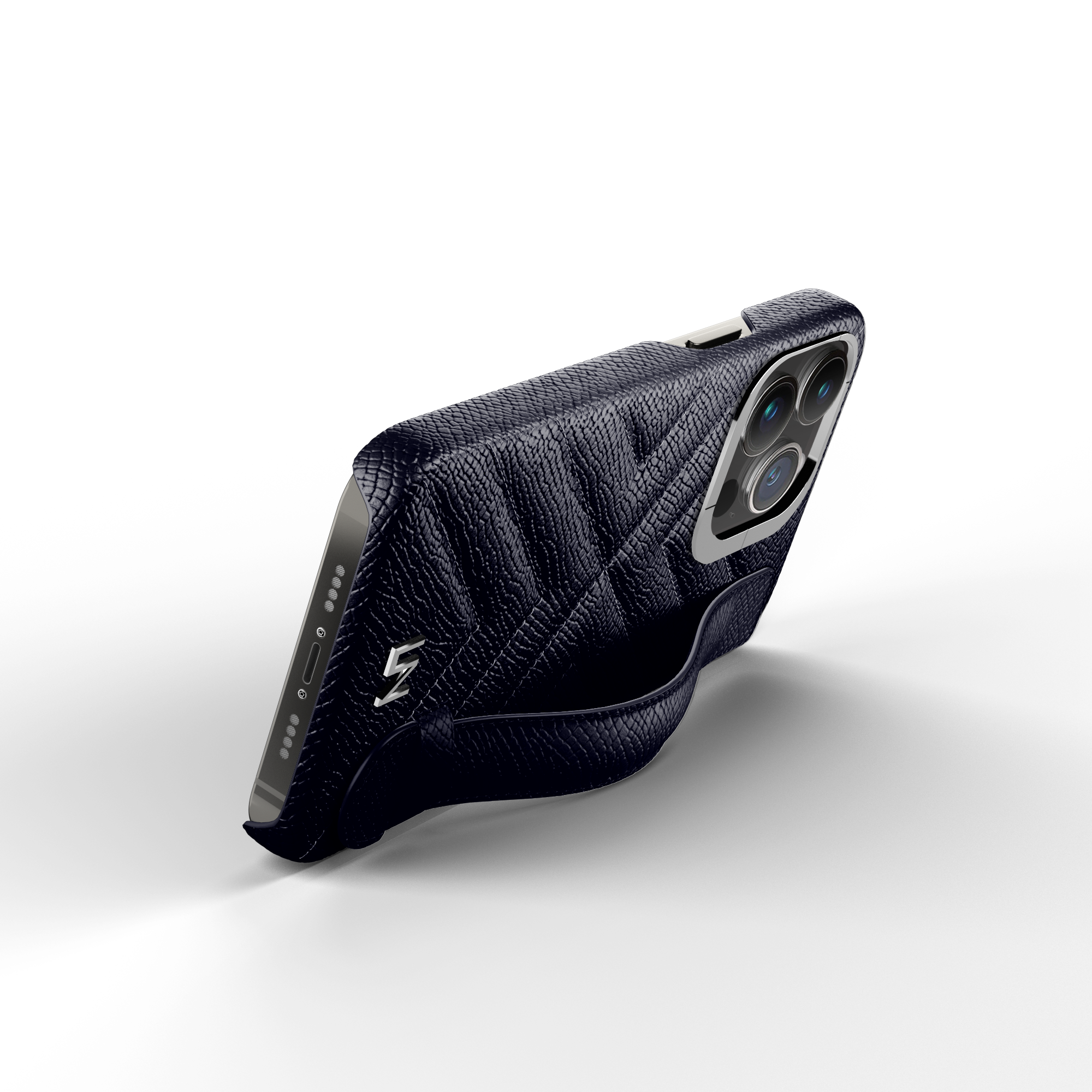 Label Noir Quilted iPhone 14 Pro deksel svart rem