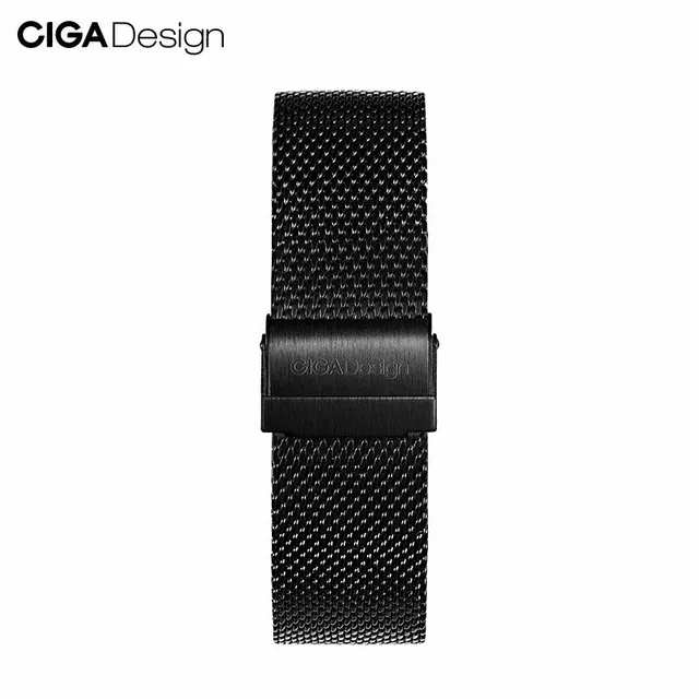 CIGA Design Milanese klokkerem stål 22mm svart