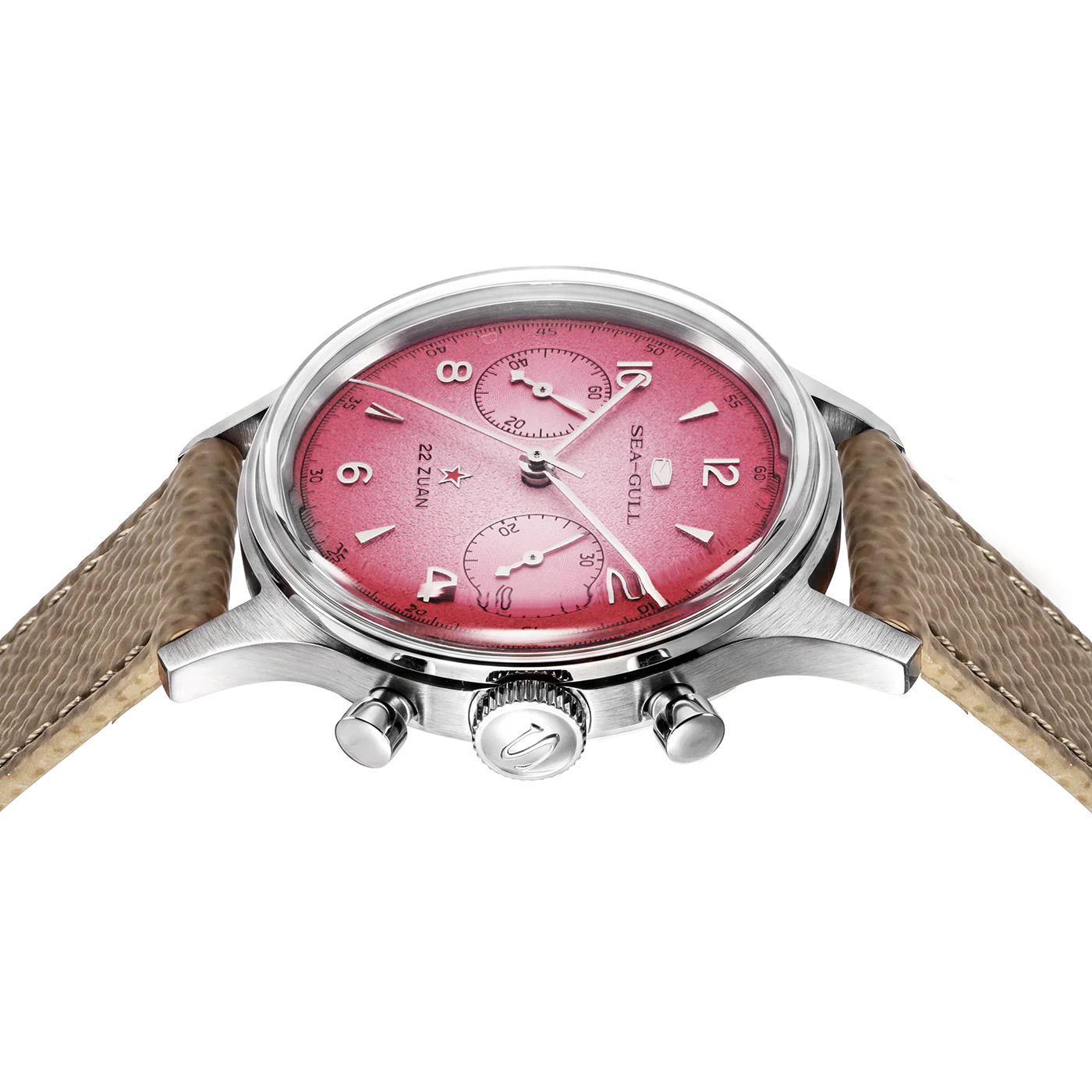 Sea-gull 1963 Aurora kronograf herreur blå 37,3mm