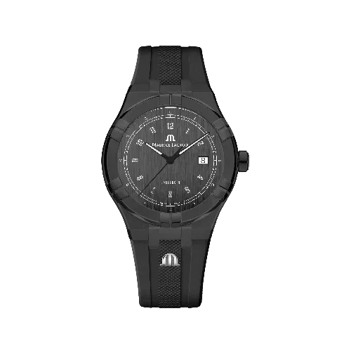 Label Noir Aikon Automatic 42MM armbåndsur svart gummirem
