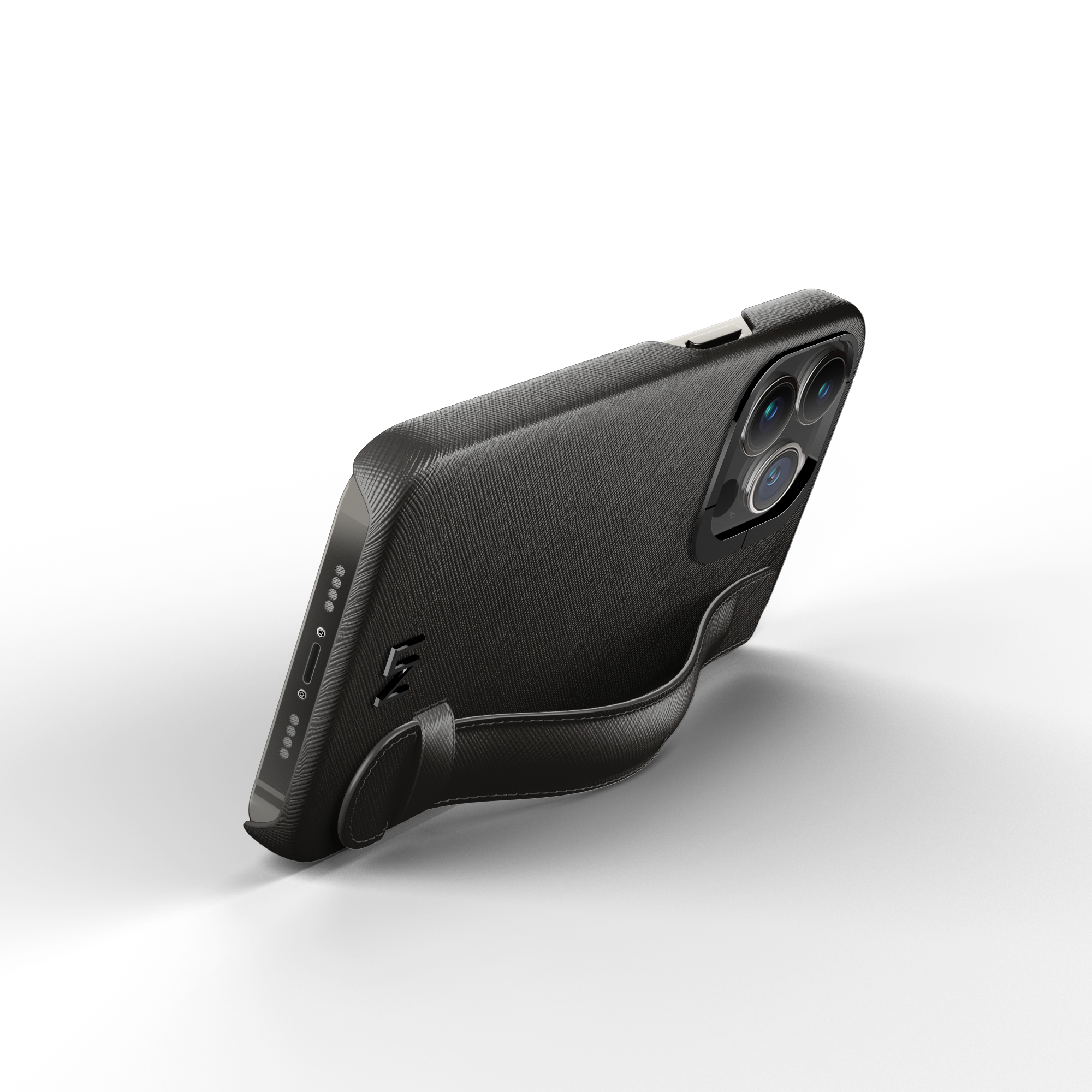 Label Noir iPhone 13 Pro Max deksel saffiano svart MagSafe