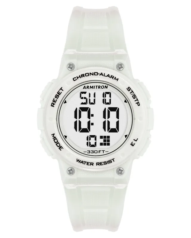 Armitron Digital Resin sportsklokke hvit day-date-month