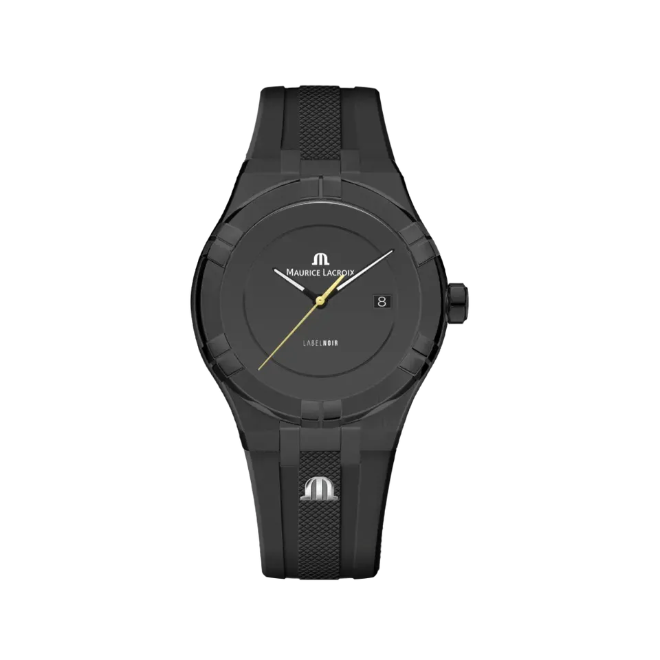 Label Noir Aikon Automatic 42MM klokke PVD svart gummi