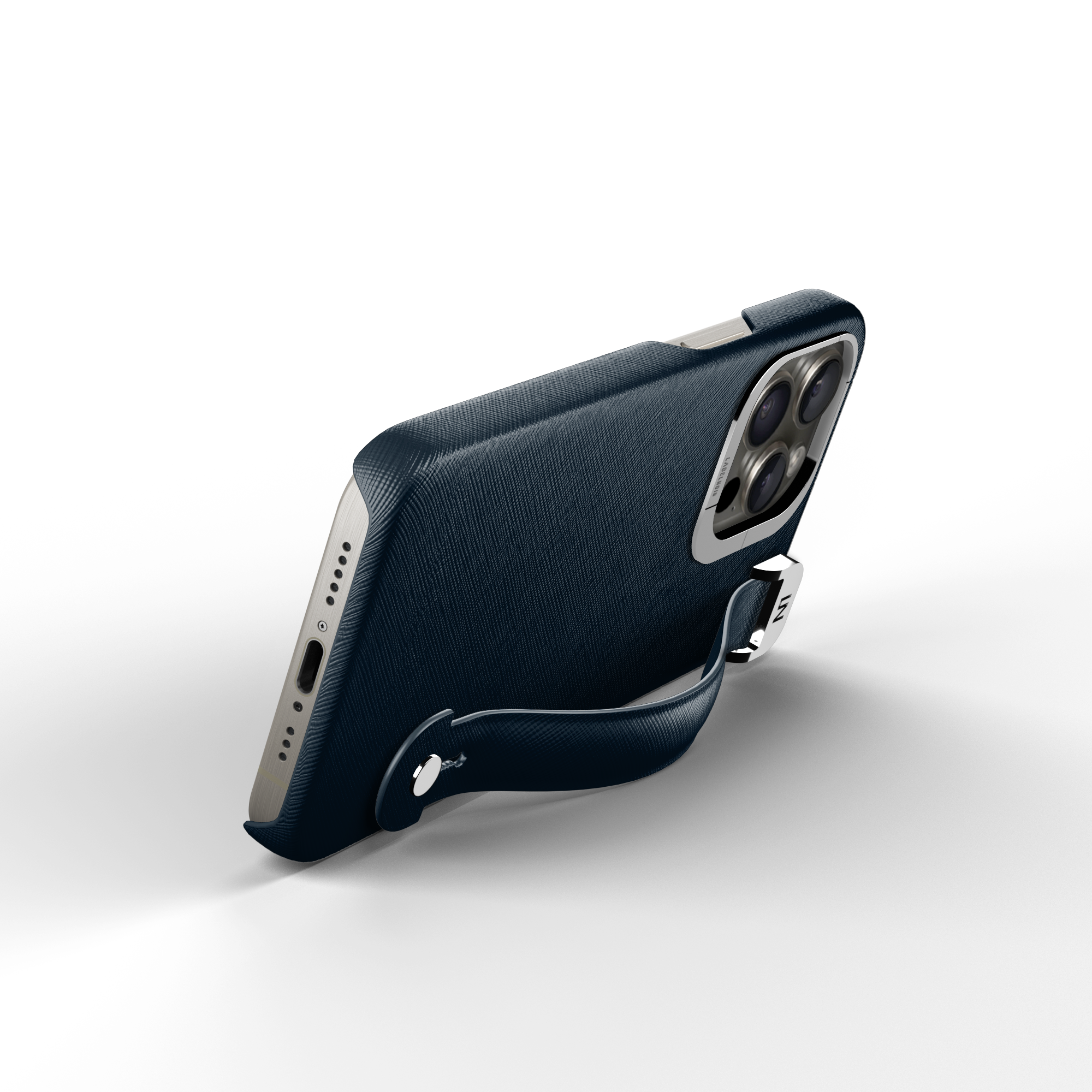 Label Noir Saffiano iPhone 16 Pro Max deksel svart