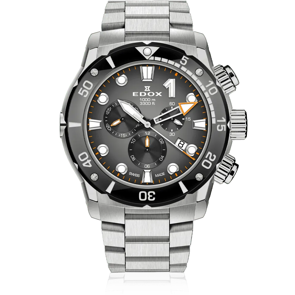 Edox Chronograph herreklokke kronograf automatisk