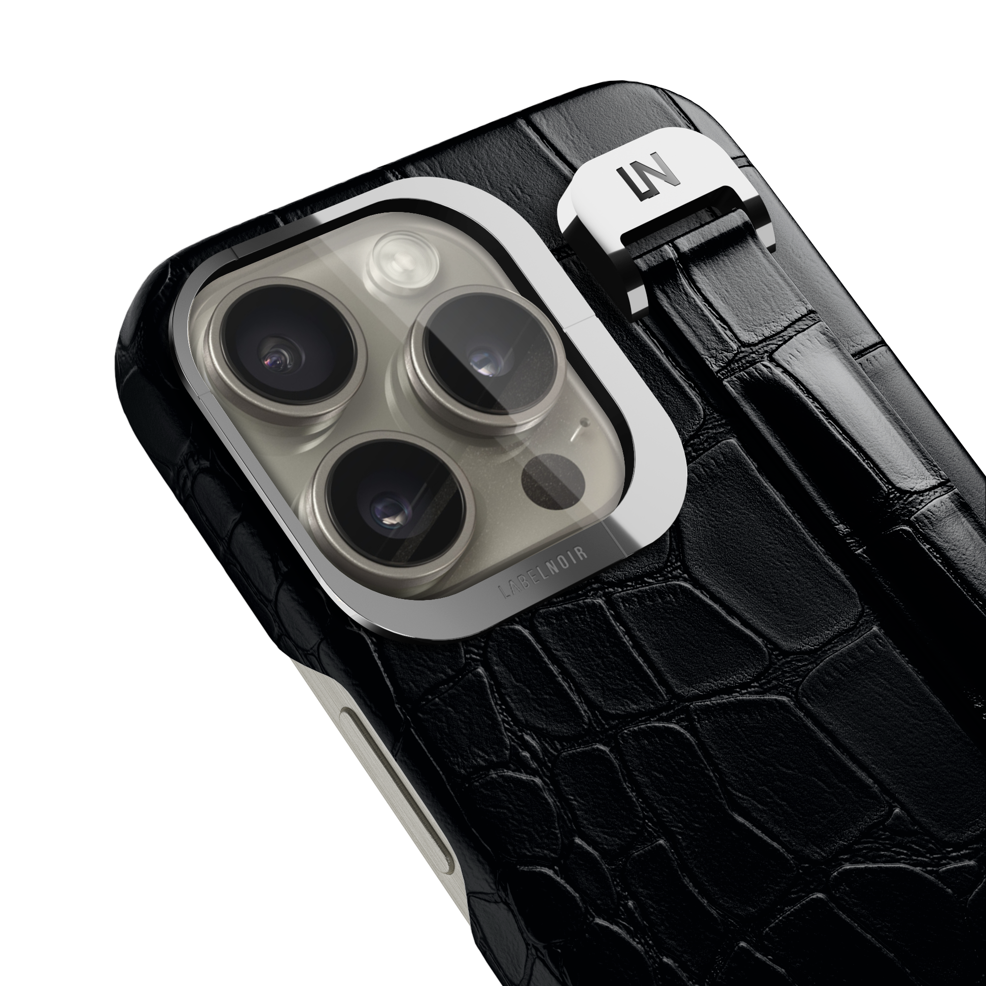 Label Noir Alligator iPhone 16 Pro deksel sort MagSafe
