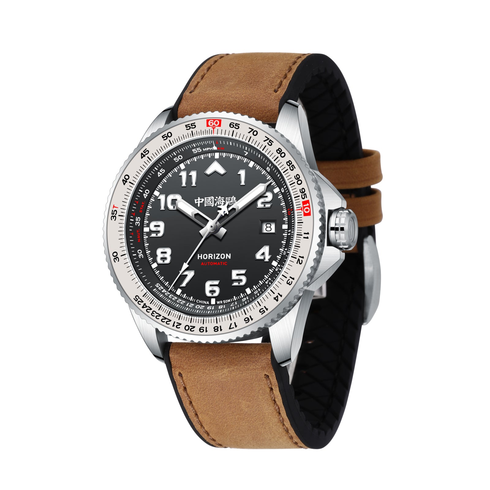 Sea-gull Aviation 214.27.1124 herreklokke 42,5 mm tachymeter