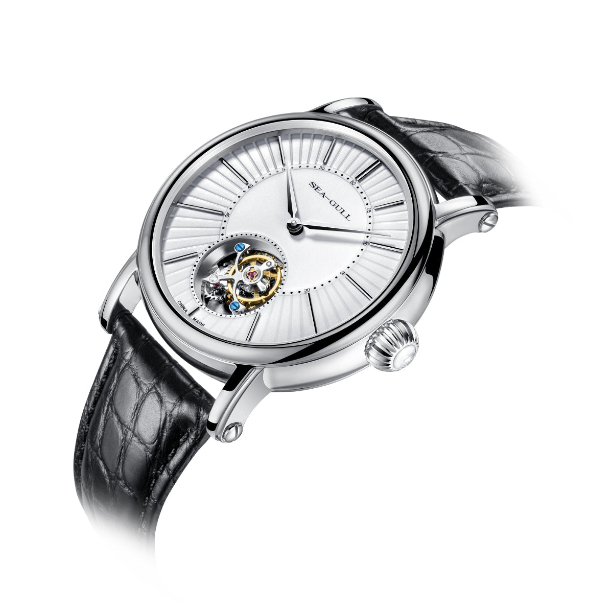 Sea-gull Heritage 818.12.6018 tourbillon herreur hvit 41mm