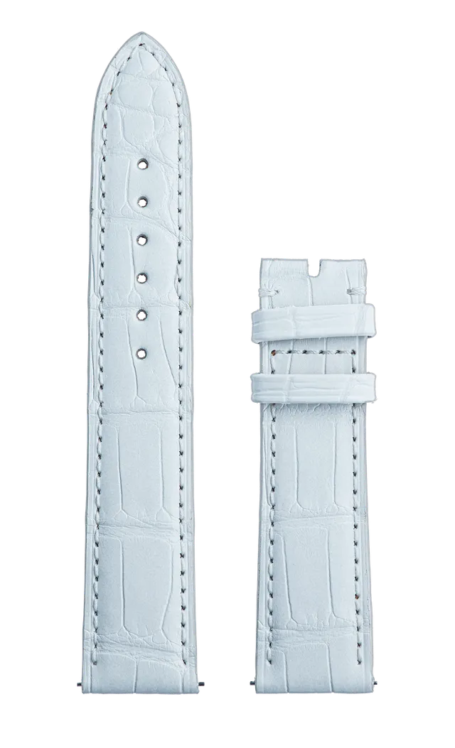 Speake-Marin Piccadilly klokkerem hvit alligator