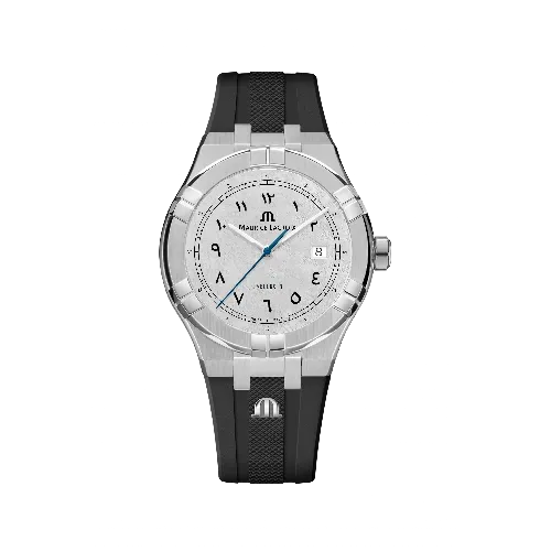 Label Noir Aikon Automatic 42MM klokke hvit stål gummirem