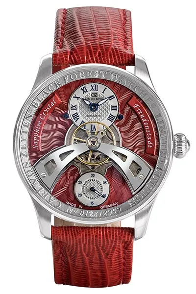 Carl von Zeyten Freudenstadt CVZ0043RDS klokke rød automatisk