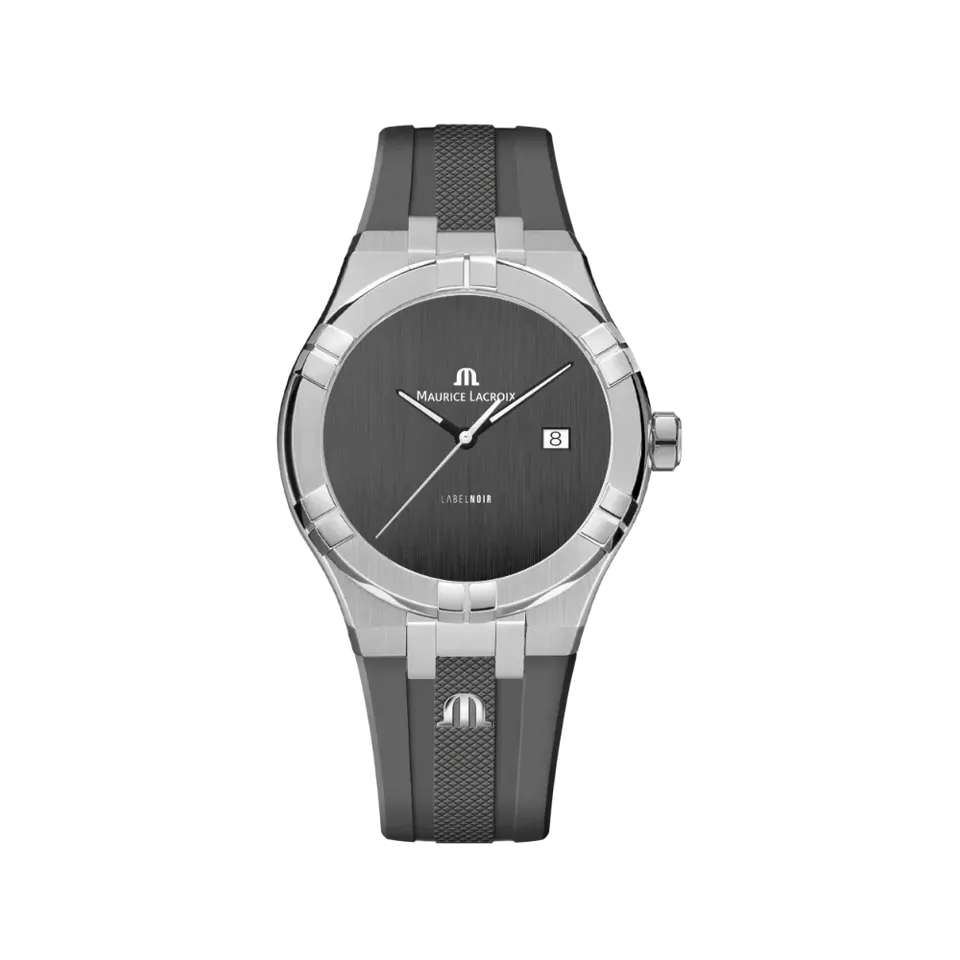 Label Noir Aikon Automatic 42MM klokke stål hvit gummi