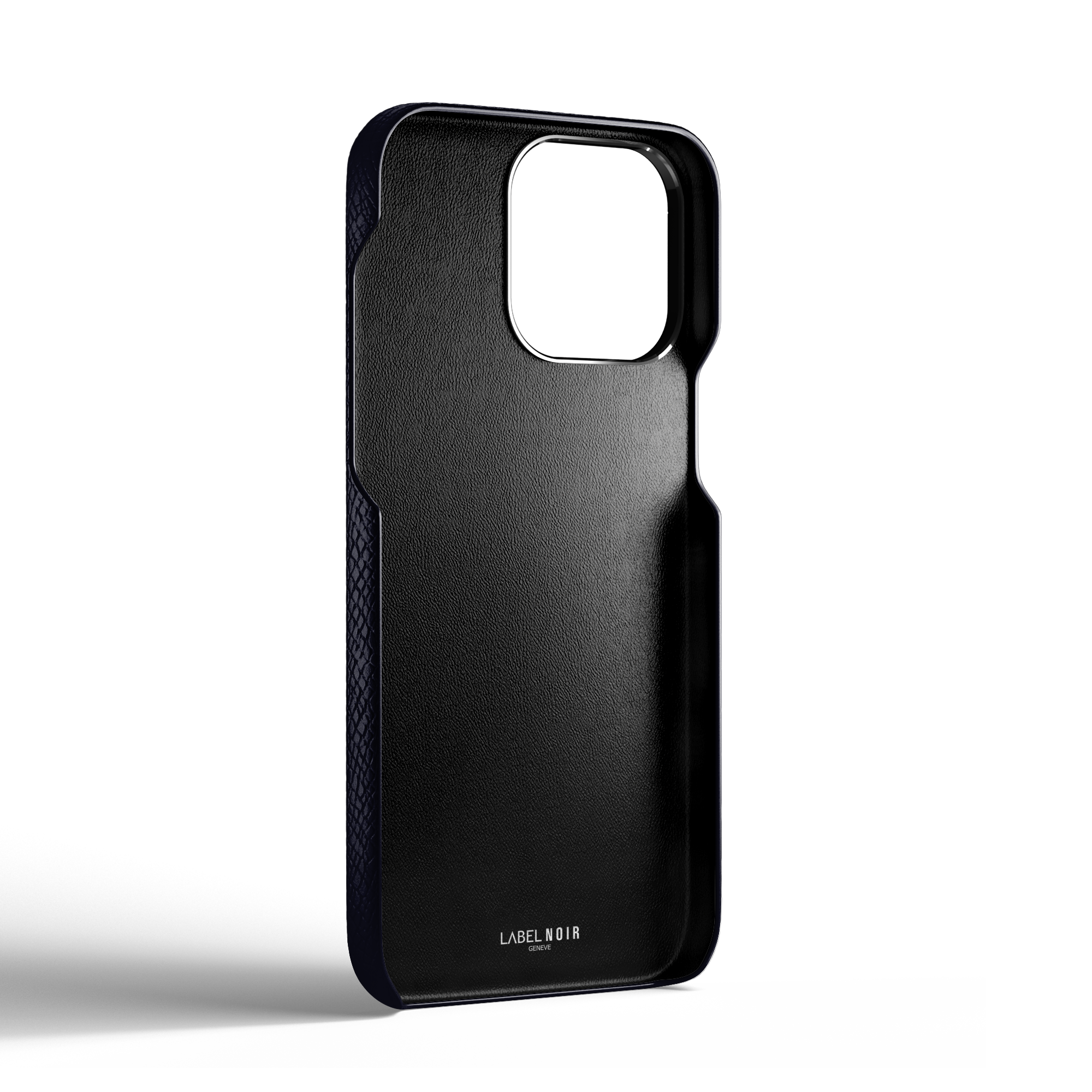 Label Noir Quilted iPhone 15 Pro deksel skinn svart