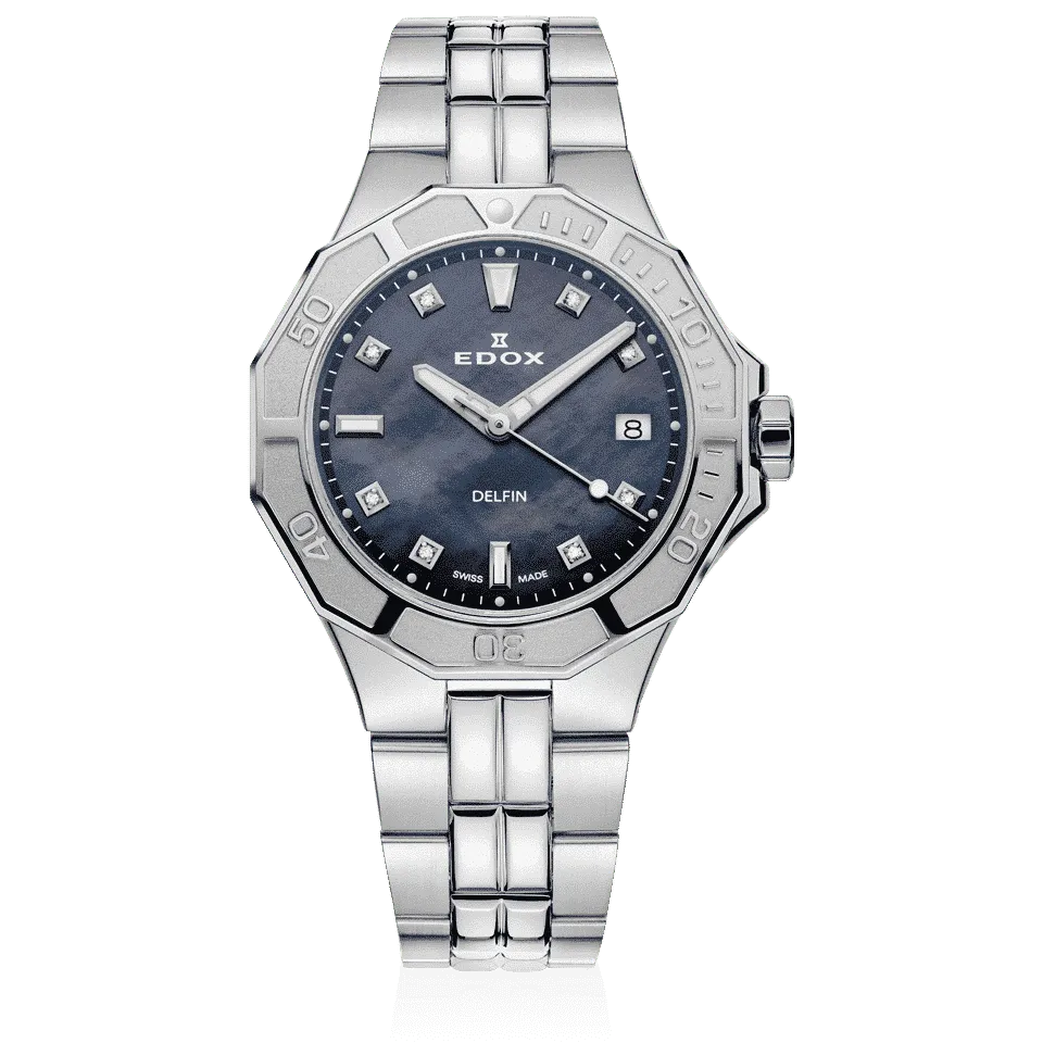 Edox Delfin Diver Date Lady dameklokke dykker