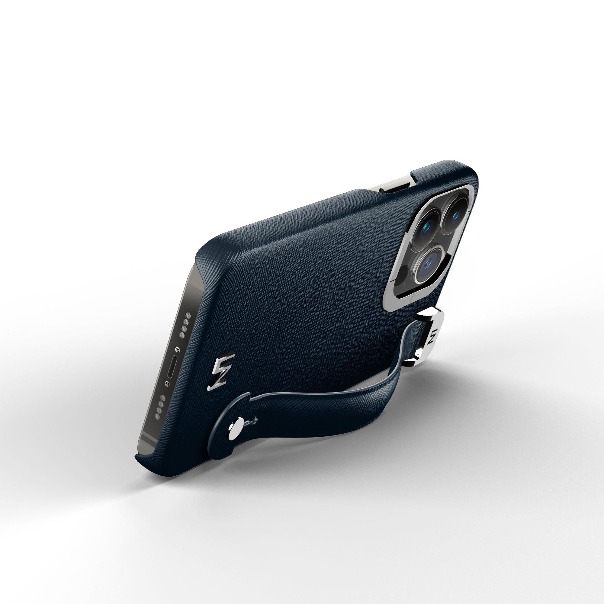 Label Noir Saffiano iPhone 14 Pro mobildeksel MagSafe svart