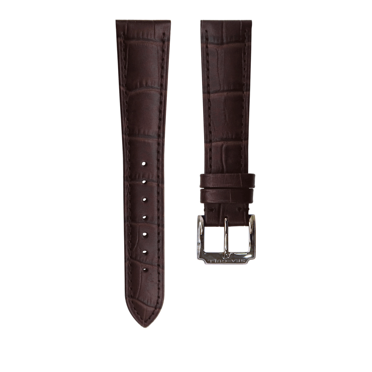 Sea-gull BD0236AB klokkerem skinn svart 20mm pin-spenne