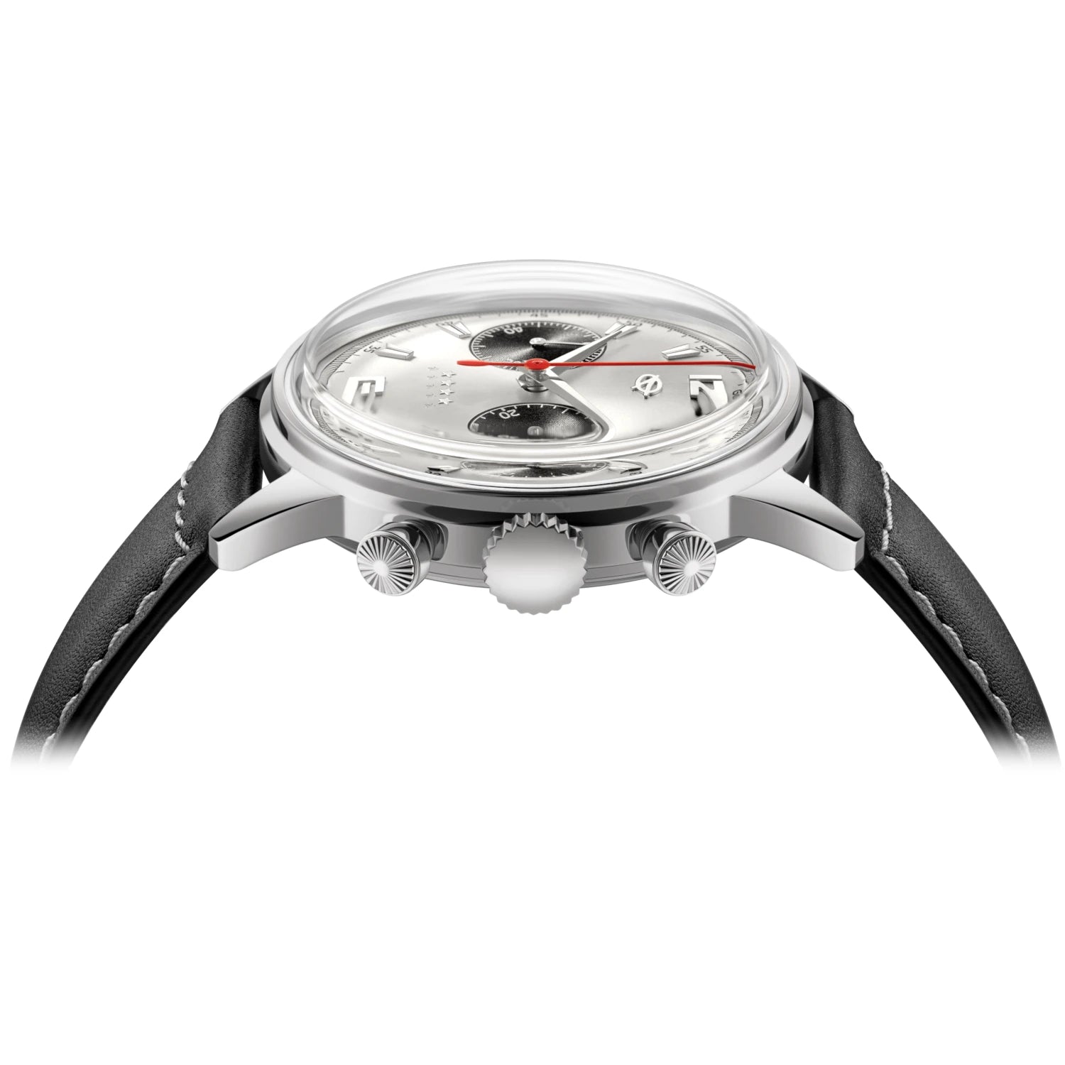 Sea-gull 1963 D304 kronograf hvit stål 40 mm