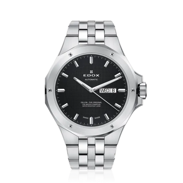 Edox Delfin Day Date Automatic herreklokke vanntett