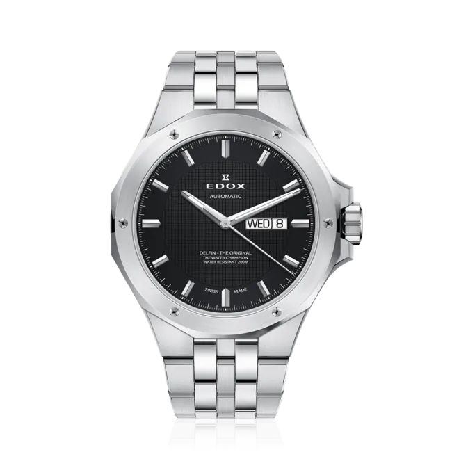 Edox Delfin Day Date Automatic herreklokke vanntett